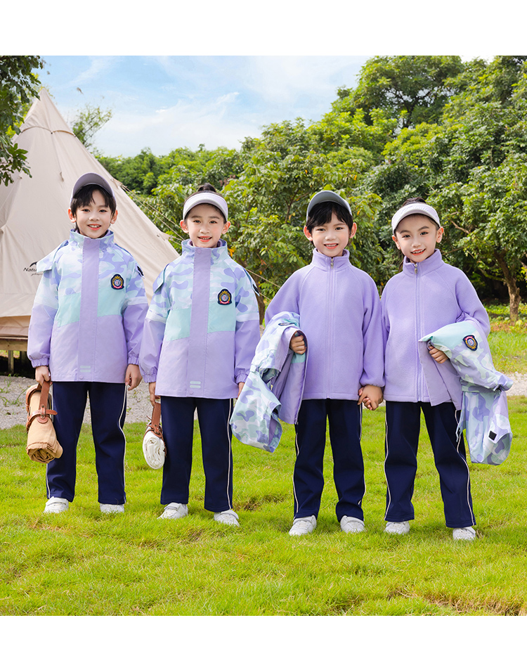 Tongqu companion elementary and middle school students school uniform summer short-sleeved suit 216-6086