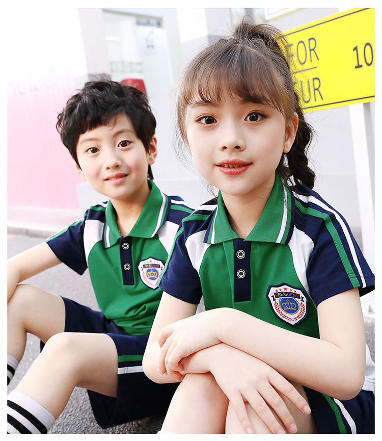 Primary school student uniform sports class uniform summer suit 737-8114