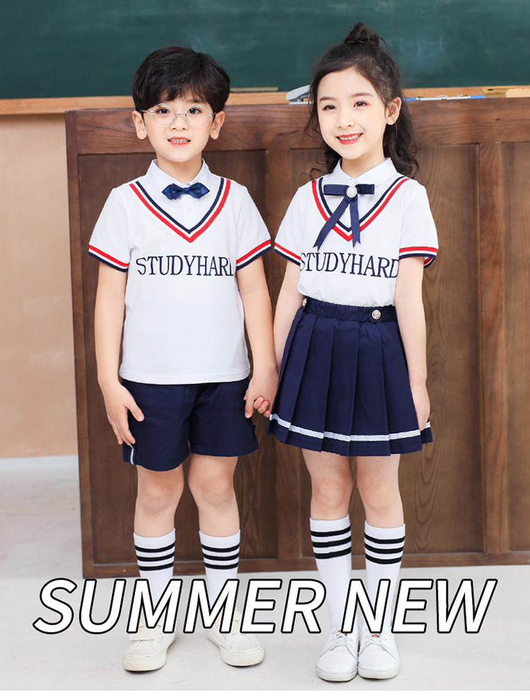 Sports style kindergarten uniform short-sleeved suit 894-2011