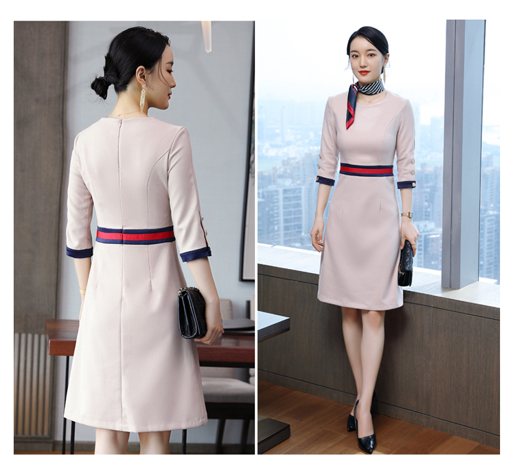 Workplace commuting waist professional dress for women DL1-532 dress