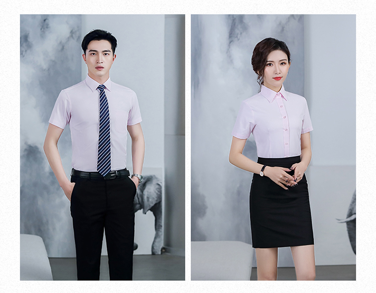 Business workplace commuting twill short-sleeved shirt 188-921 women shirt short-sleeved