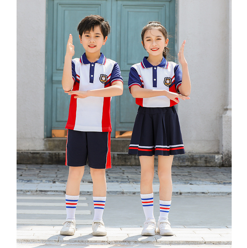 British college style primary school student class uniform sports children clothing suit H18-2023-11