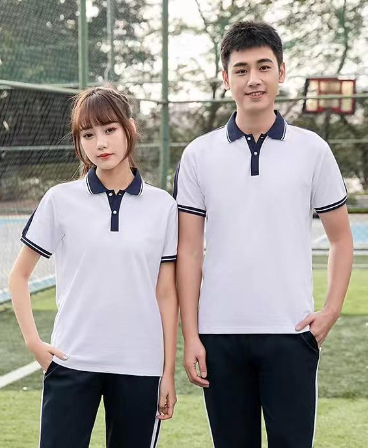 Summer sports elementary school middle school color matching school uniform short-sleeved suit KI2-2266 top