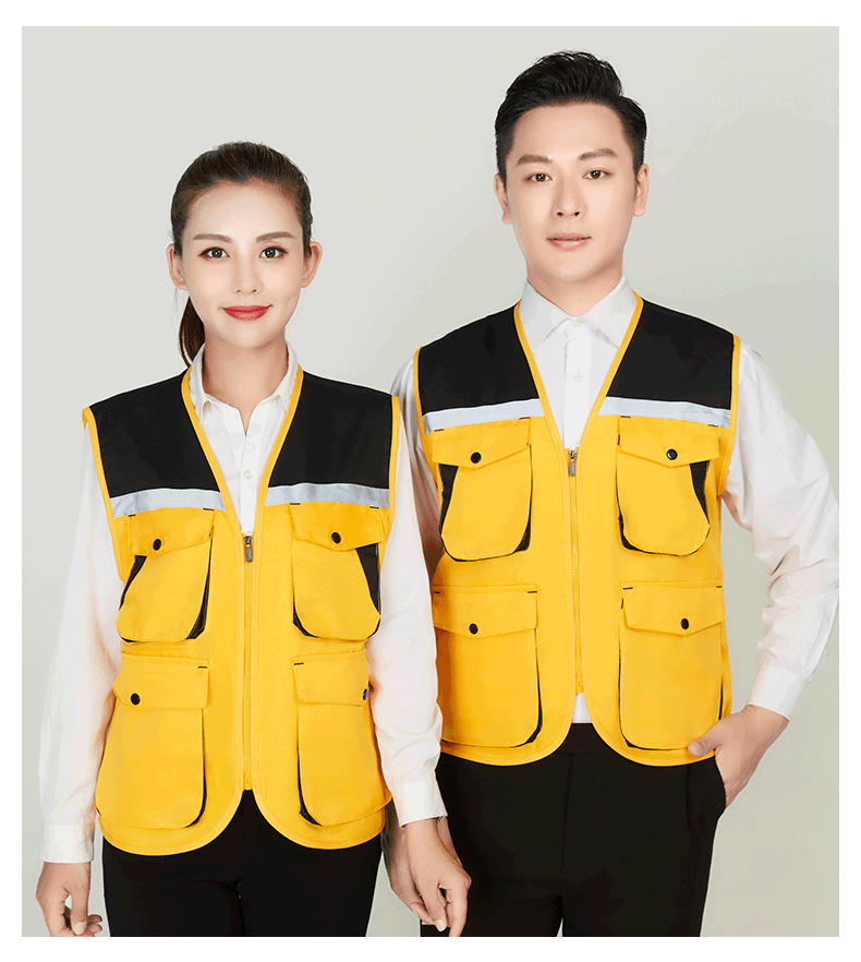 Fashionable color matching vest work clothes H30-H049