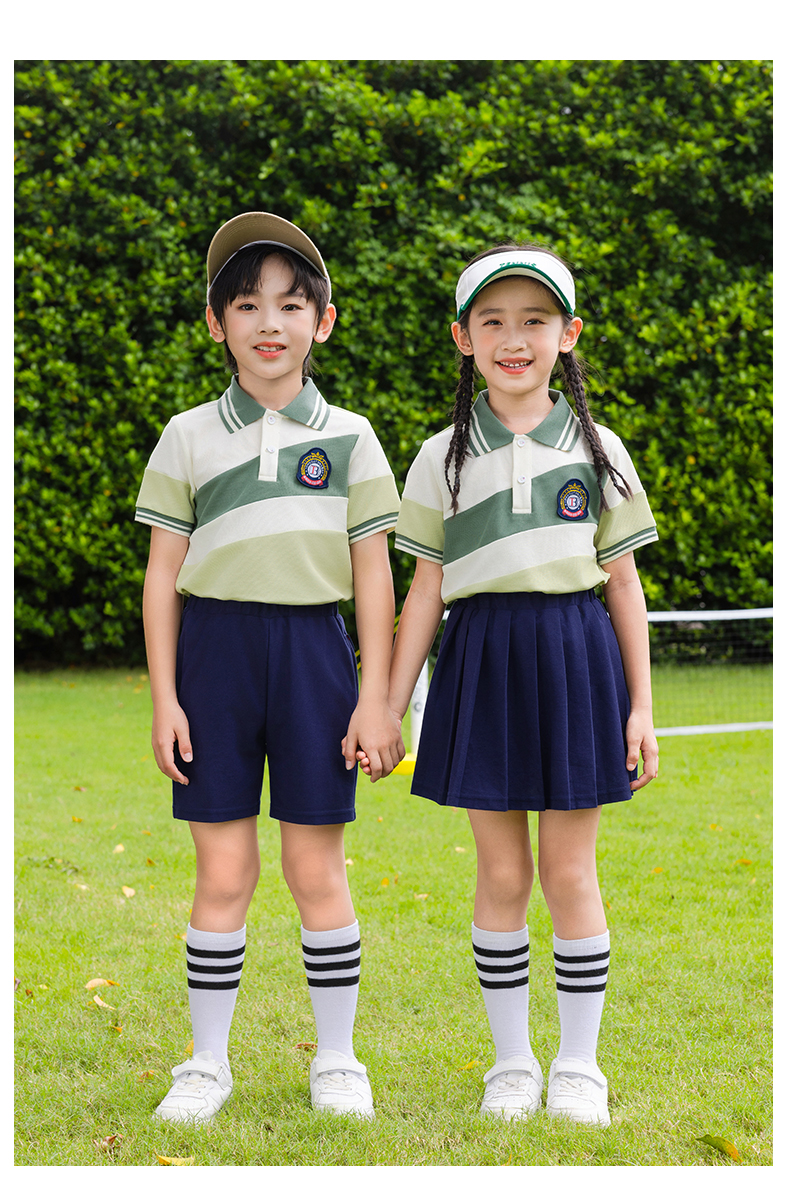 Tongqu companion primary and secondary school students school uniform summer short-sleeved suit 216-6081