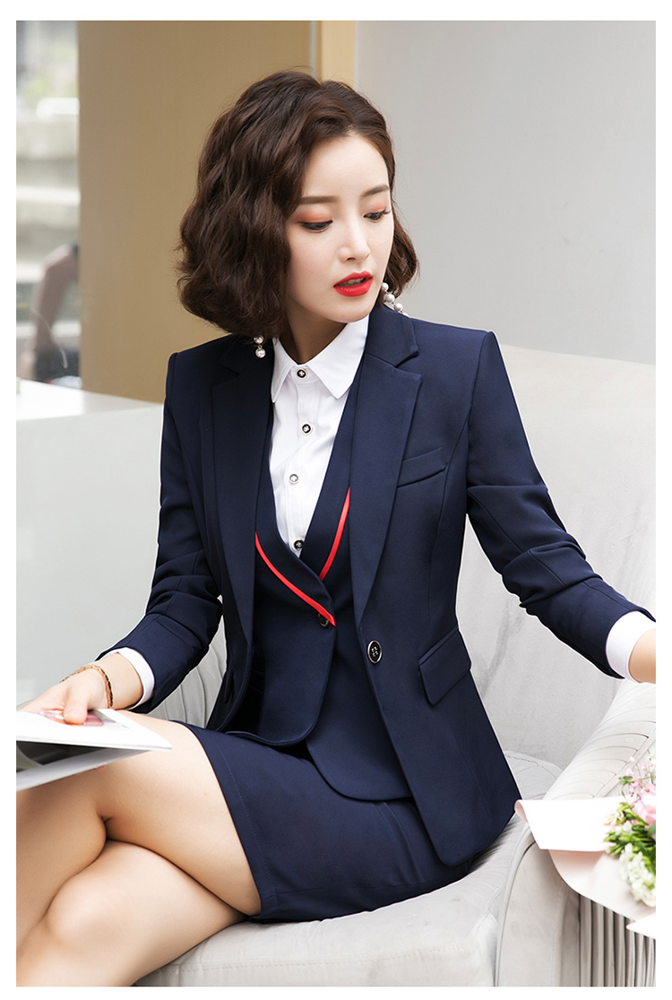 Temperament slim fit professional suit two-piece suit 109-9602