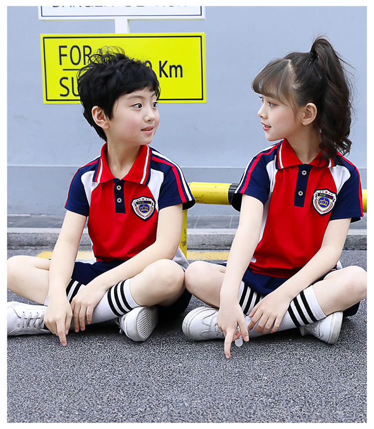 Primary school student uniform sports class uniform summer suit 737-8114