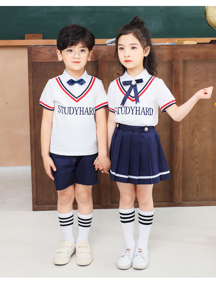 Sports style kindergarten uniform short-sleeved suit 894-2011