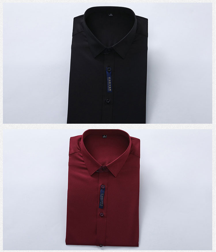 Plain elastic men short sleeve lining 111-986 men short shirt