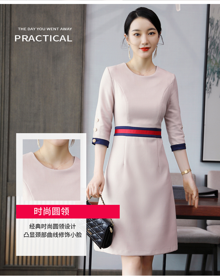 Workplace commuting waist professional dress for women DL1-532 dress