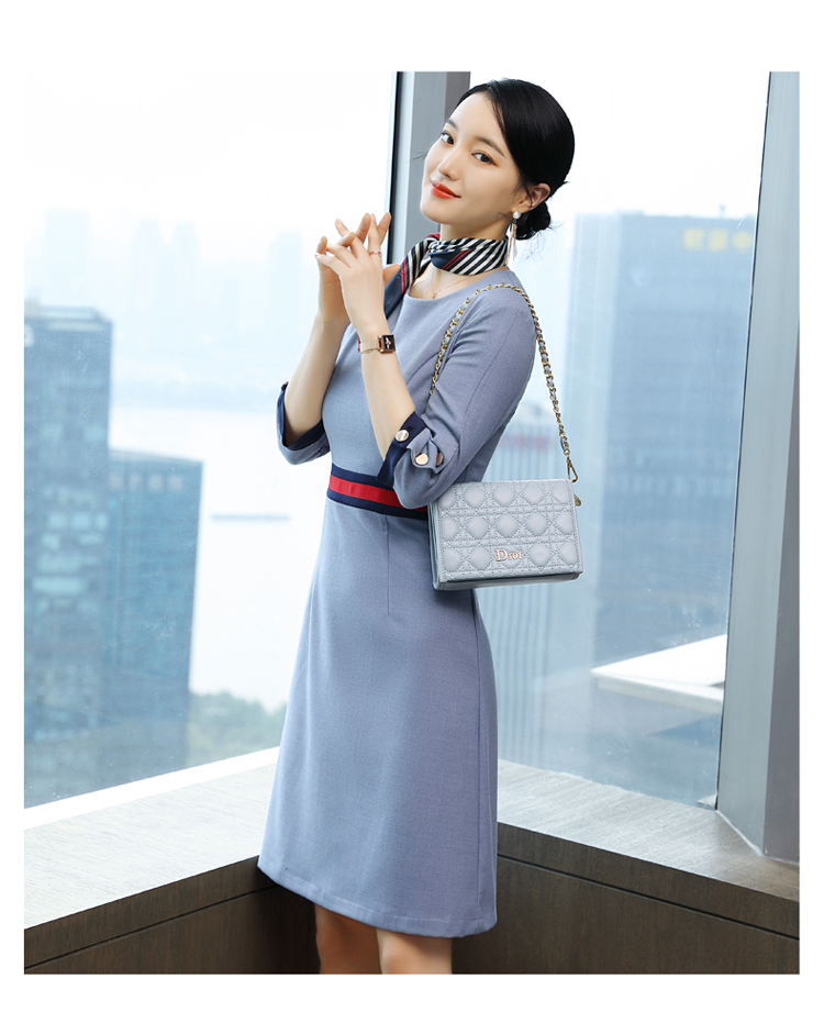 Workplace commuting waist professional dress for women DL1-532 dress