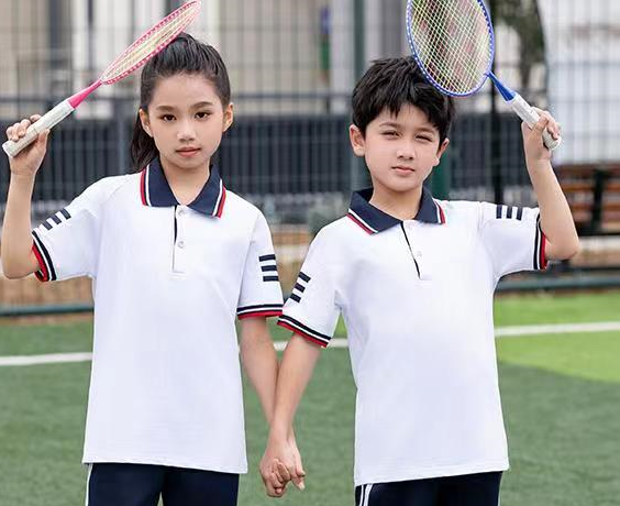 Campus sports short-sleeved lapel school uniform class uniform KI2-8808 top