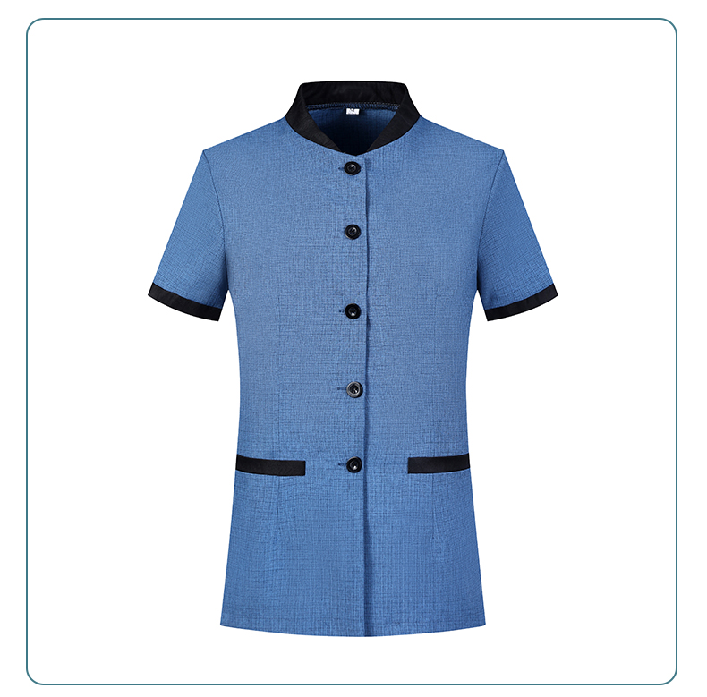 Five-button half-sleeve cleaning uniform H14-MYB24007