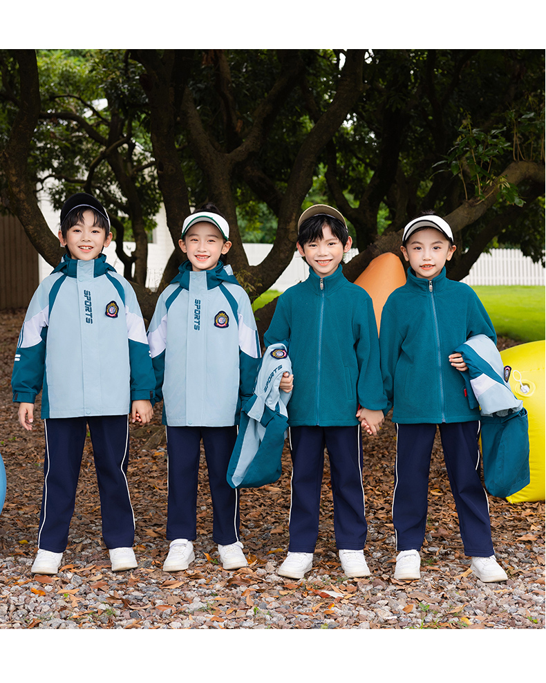 Tongqu companion elementary and middle school students school uniform summer short-sleeved suit 216-6087