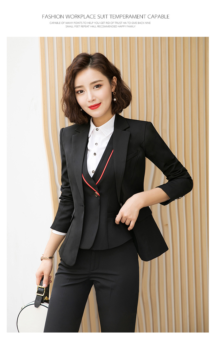 Temperament slim fit professional suit two-piece suit 109-9602