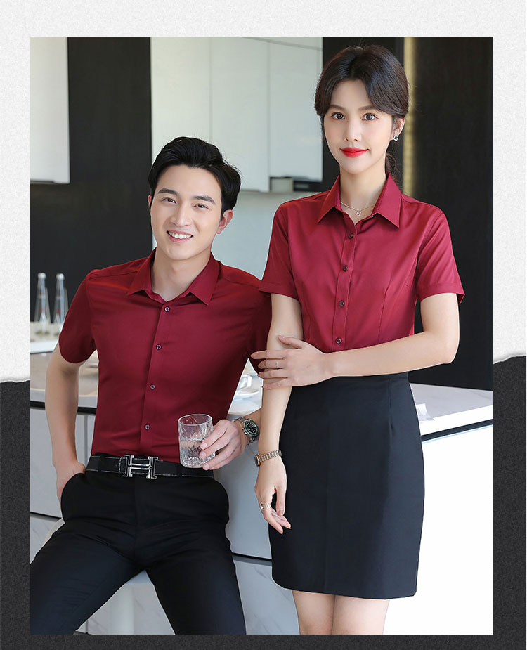 Plain elastic men short sleeve lining 111-986 men short shirt