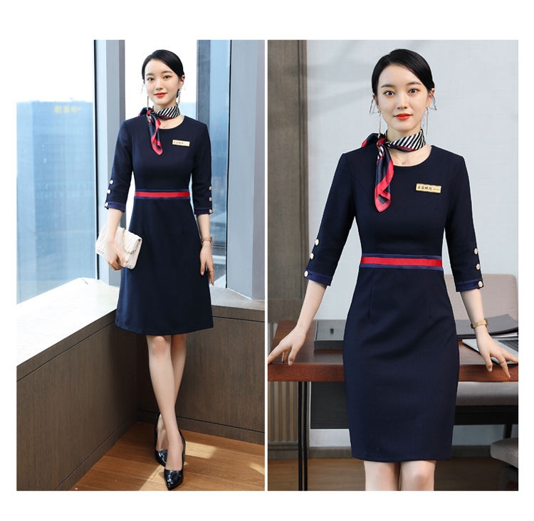 Workplace commuting waist professional dress for women DL1-532 dress