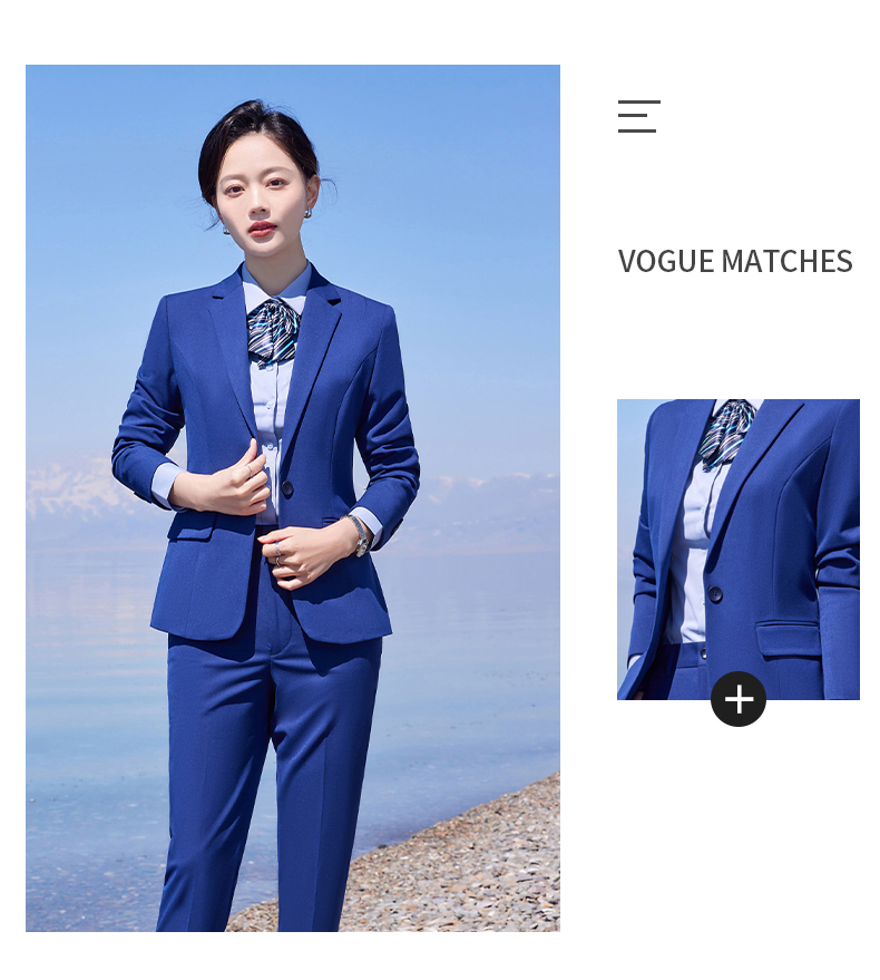 400g color-spun four-sided stretch casual one-button suit jacket 129-6388 single-button jacket for women