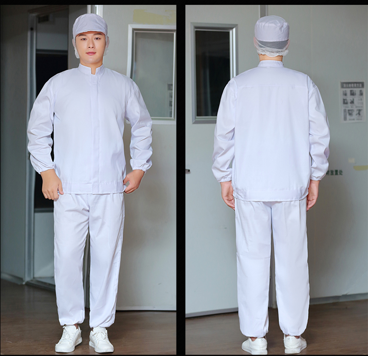 Polyester regular split food service uniform N01-408-411