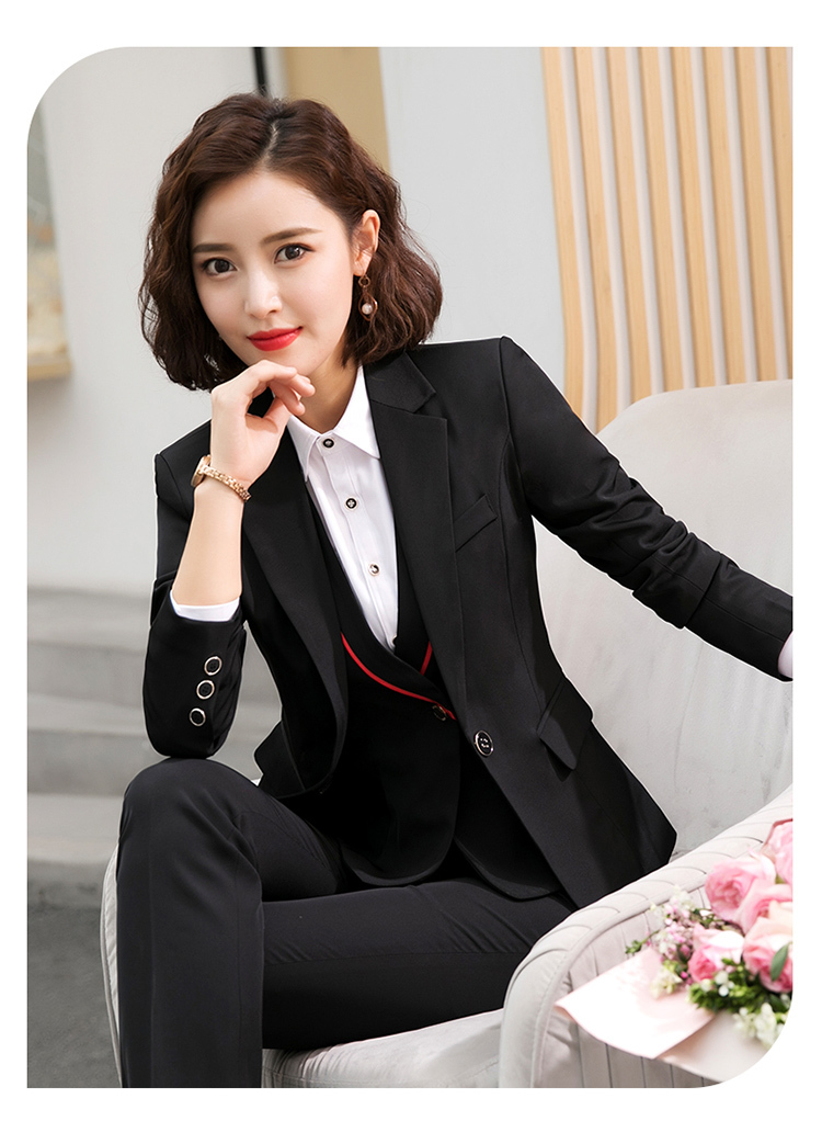 Temperament slim fit professional suit two-piece suit 109-9602