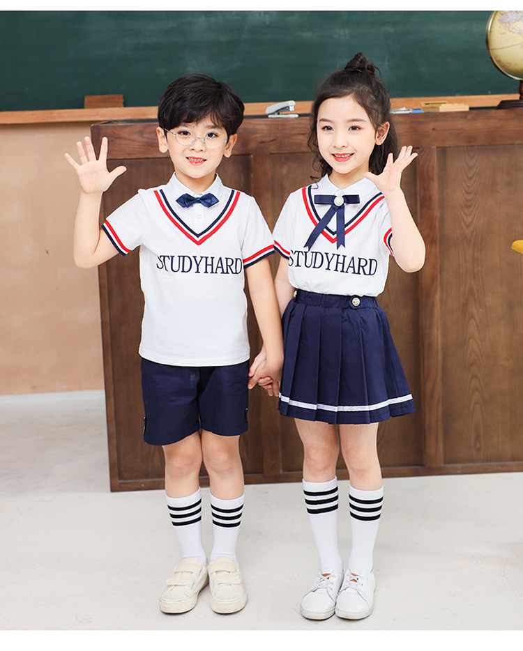 Sports style kindergarten uniform short-sleeved suit 894-2011