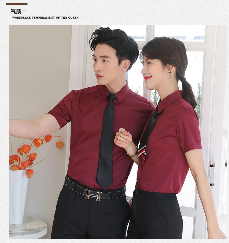 Fine twill elastic ladies short sleeve lining 111-985 short sleeve shirt female