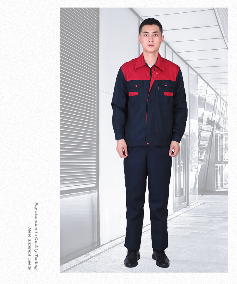 Suit long-sleeved shoulder-stitched labor protection clothing men and women work clothes tops L14-776 tops