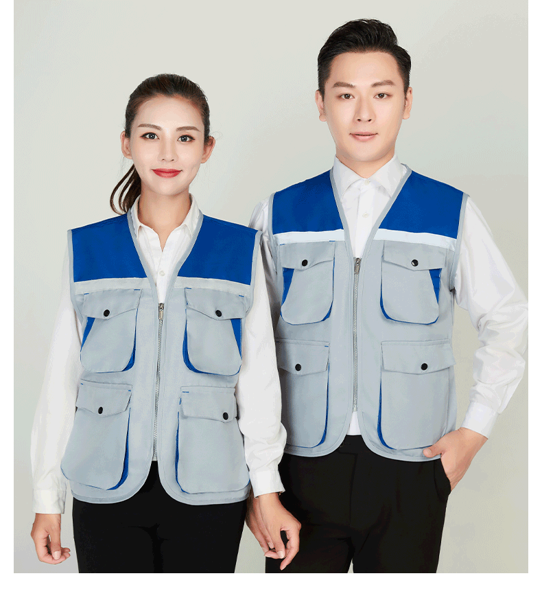 Fashionable color matching vest work clothes H30-H049