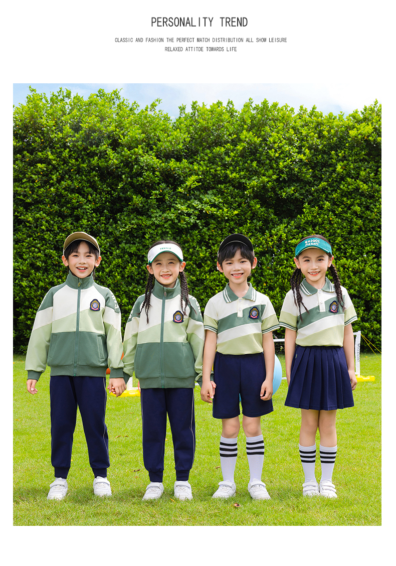 Tongqu companion primary and secondary school students school uniform summer short-sleeved suit 216-6081