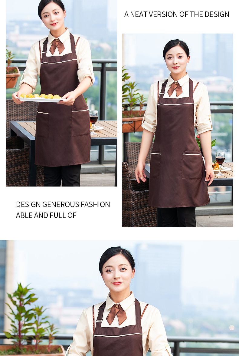 Comfortable and simple half-length apron universal style H10-21011 half-length apron