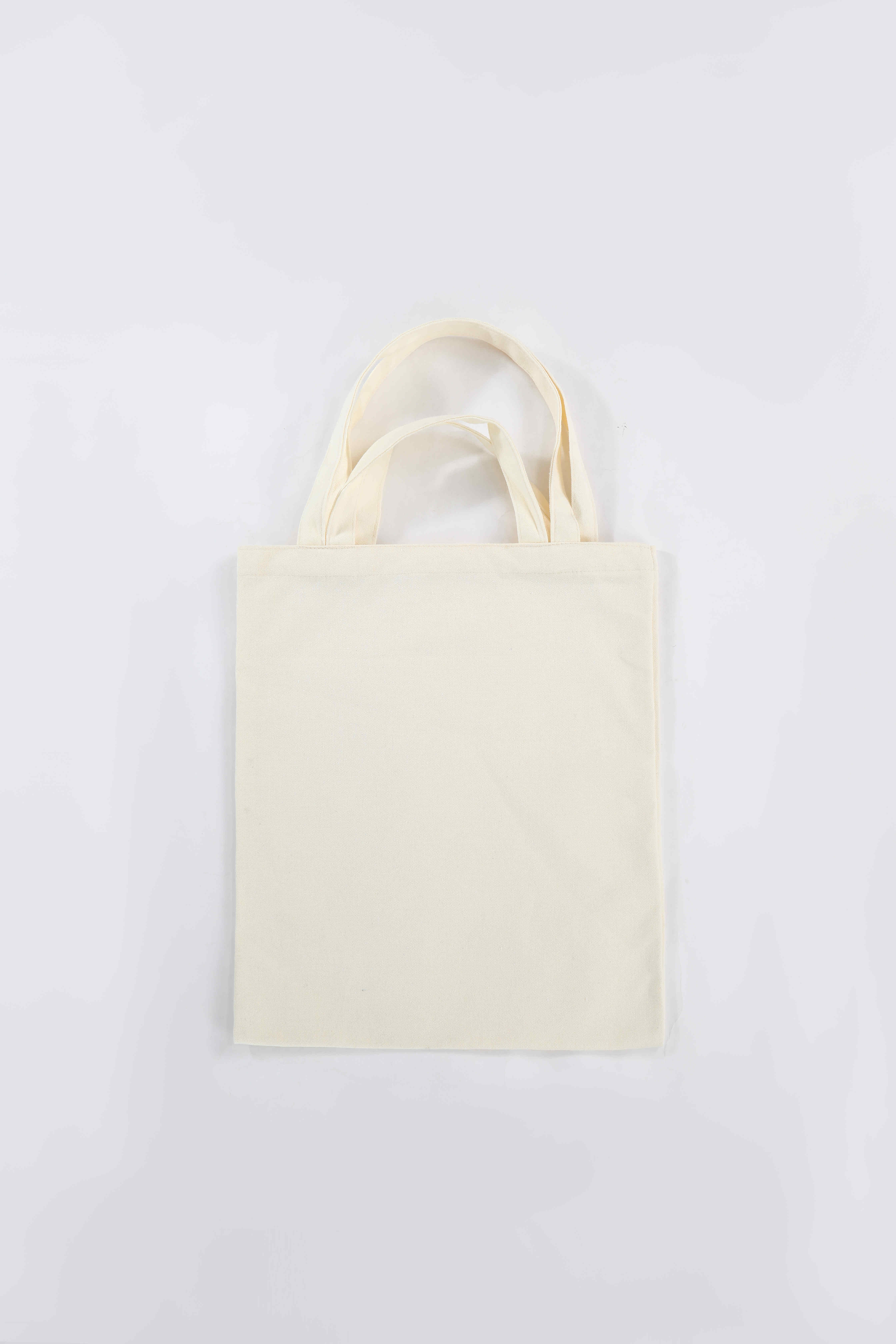 Polyester cotton 12A double-handle bottomless and sideless canvas bag GJ60-024