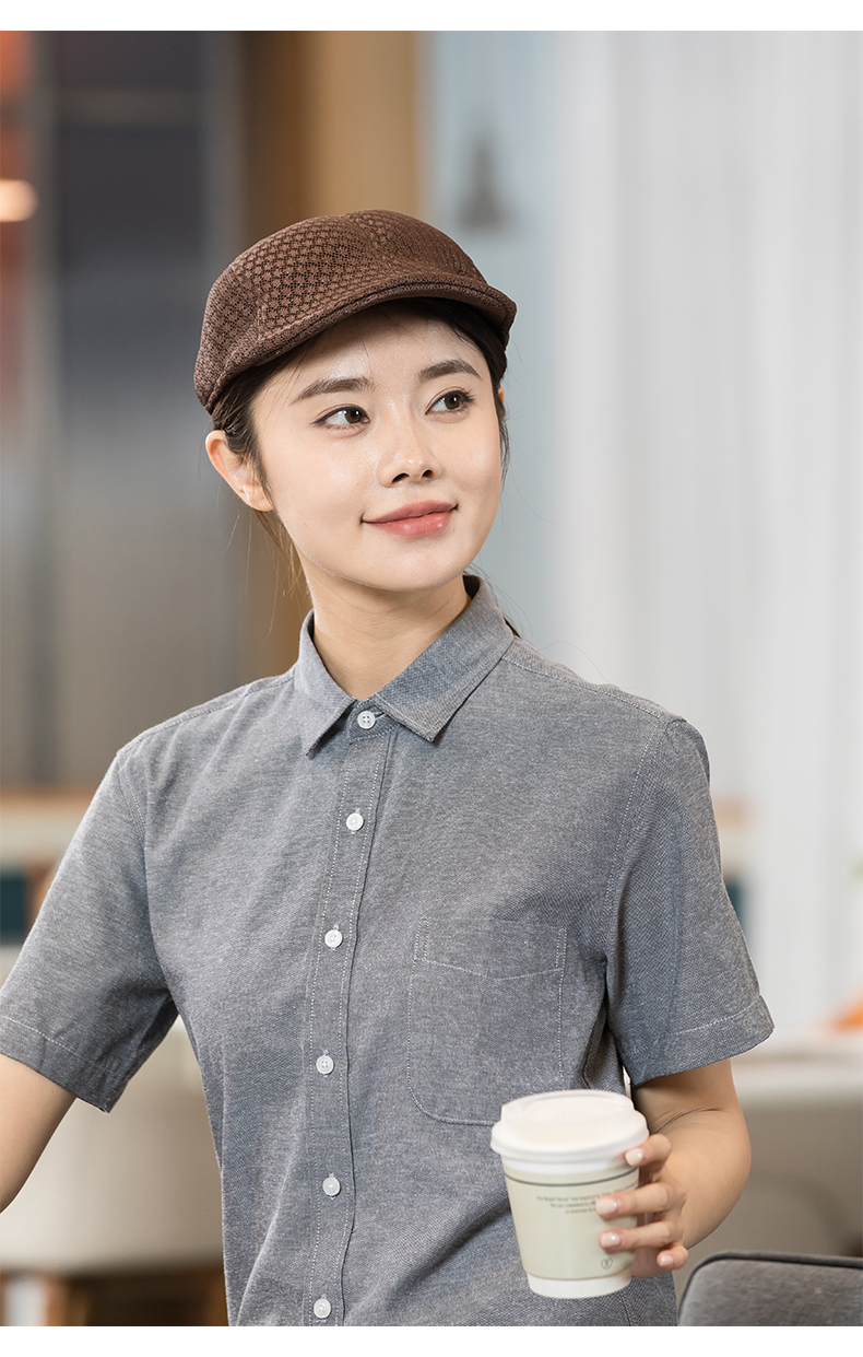 Fashionable simple solid color waiter mesh cap H01-521