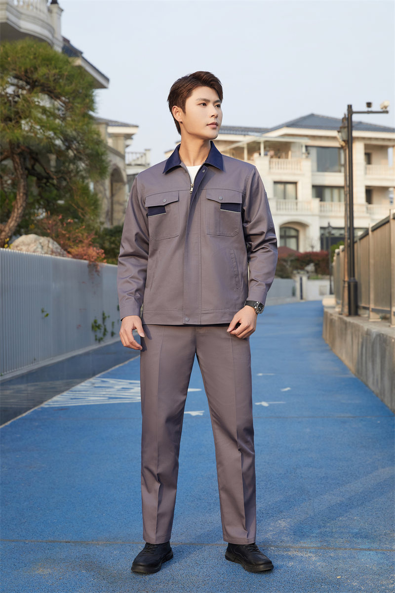 Polyester cotton thick yarn long sleeve workwear top Z03-3502