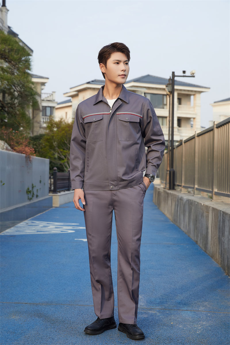 Polyester cotton thick yarn long sleeve work suit Z03-3522