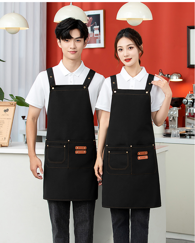 H Natural Color Canvas Adjustable Waterproof Apron HD1-2402