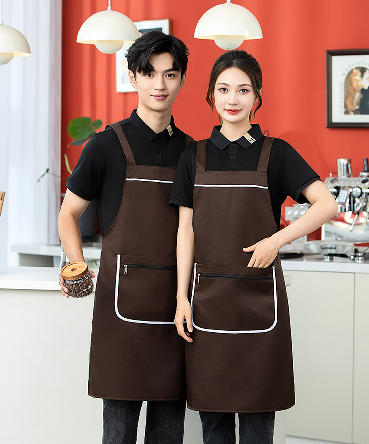 Workwear waterproof pocket zipper apron HD1-2408