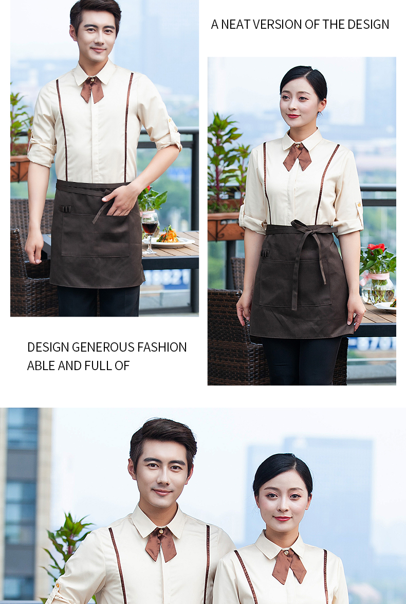 Comfortable and simple half-length apron universal style H10-21011 half-length apron