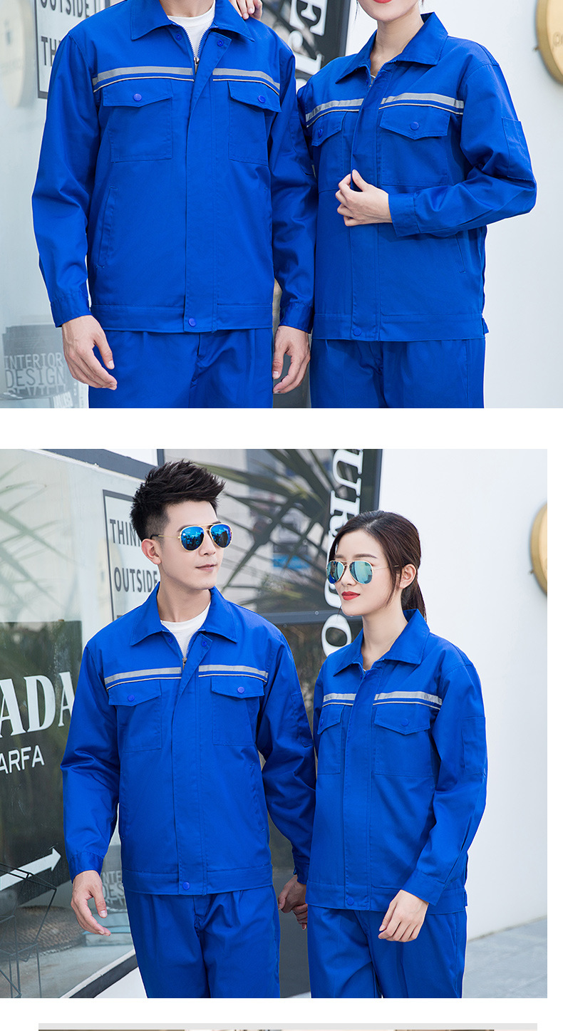 Full process polyester cotton thick yarn card spring and autumn workwear suit HBY-T1001-T1006 suit