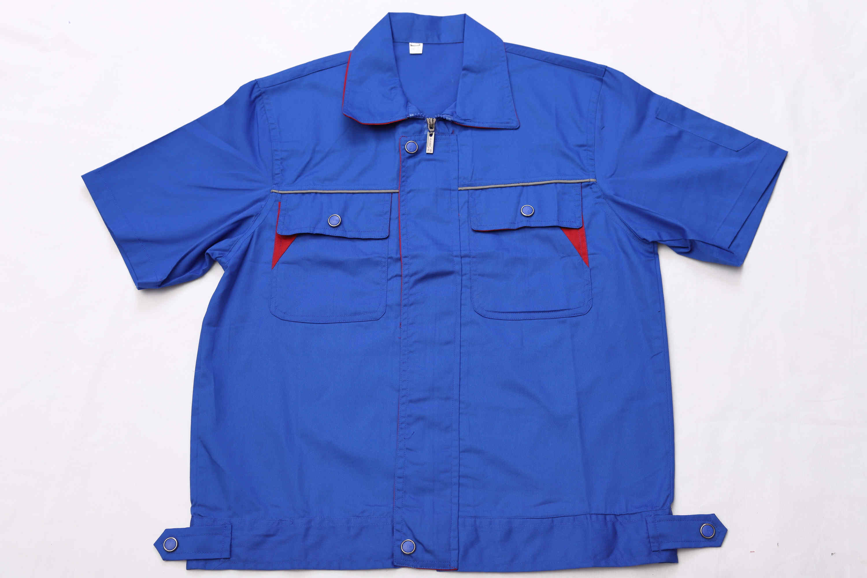 Full process polyester cotton fine twill short-sleeved workwear short-sleeved suit Z23-6612