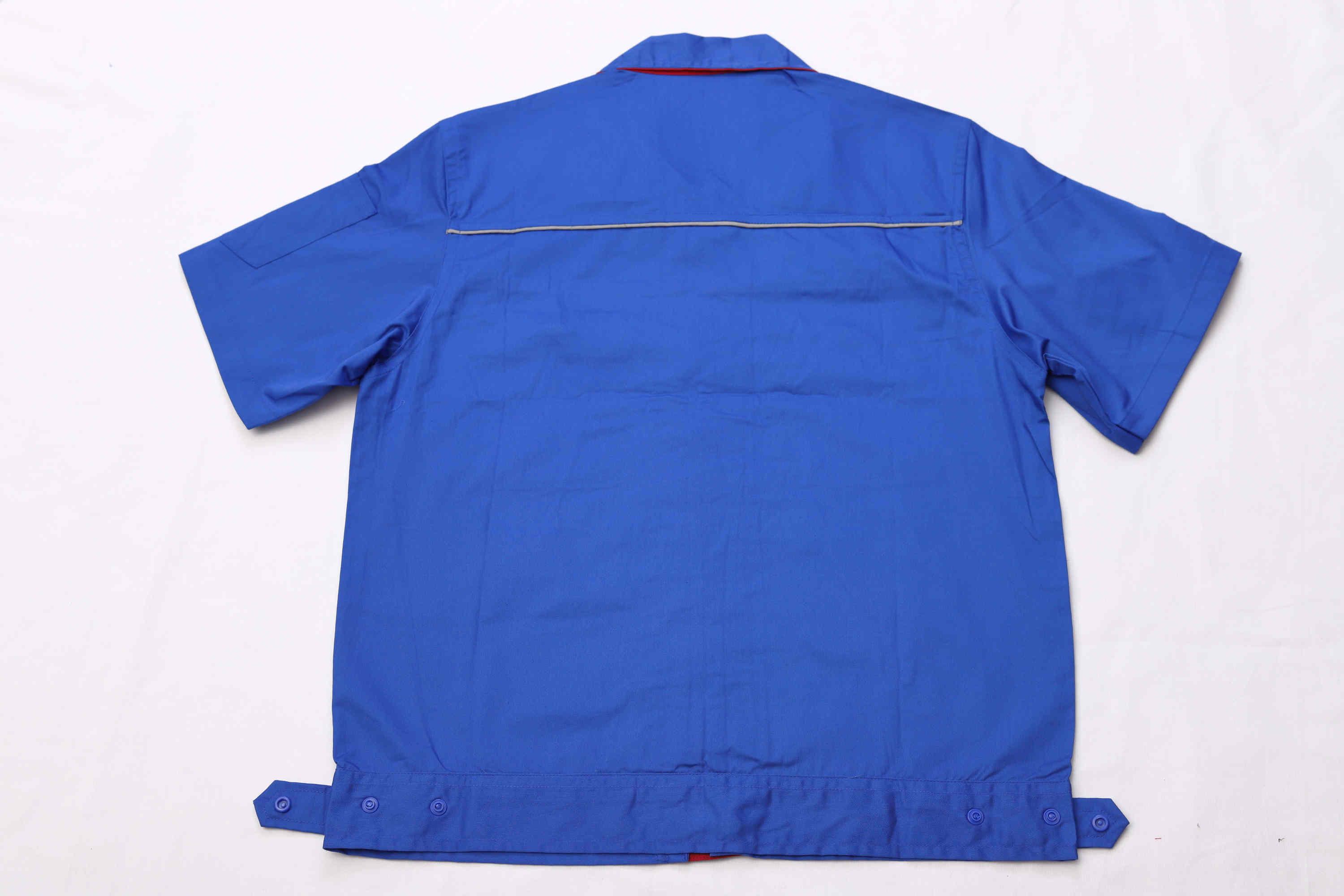 Full process polyester cotton fine twill short-sleeved workwear short-sleeved suit Z23-6612