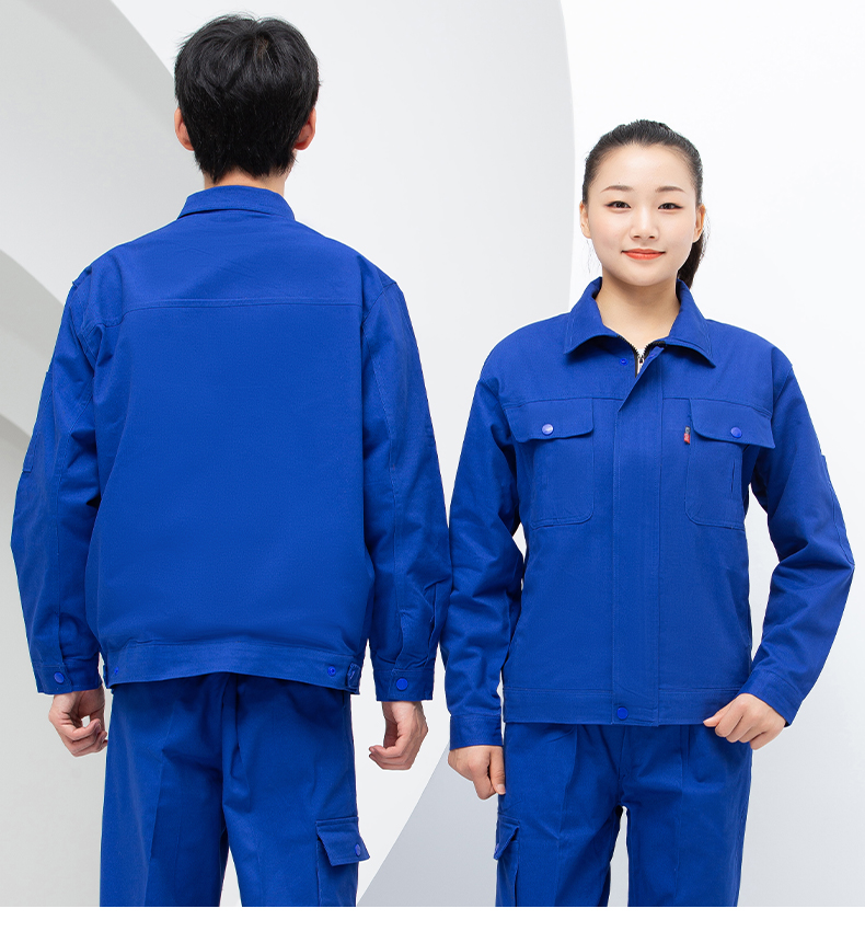 Pure cotton double layer fashionable long sleeve work clothes suit H30-H019