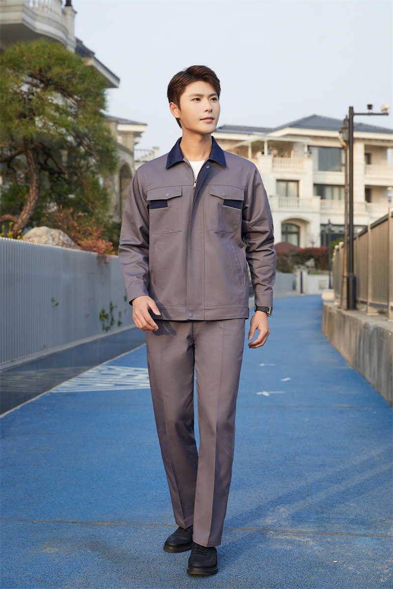 Polyester cotton thick yarn long sleeve workwear top Z03-3502