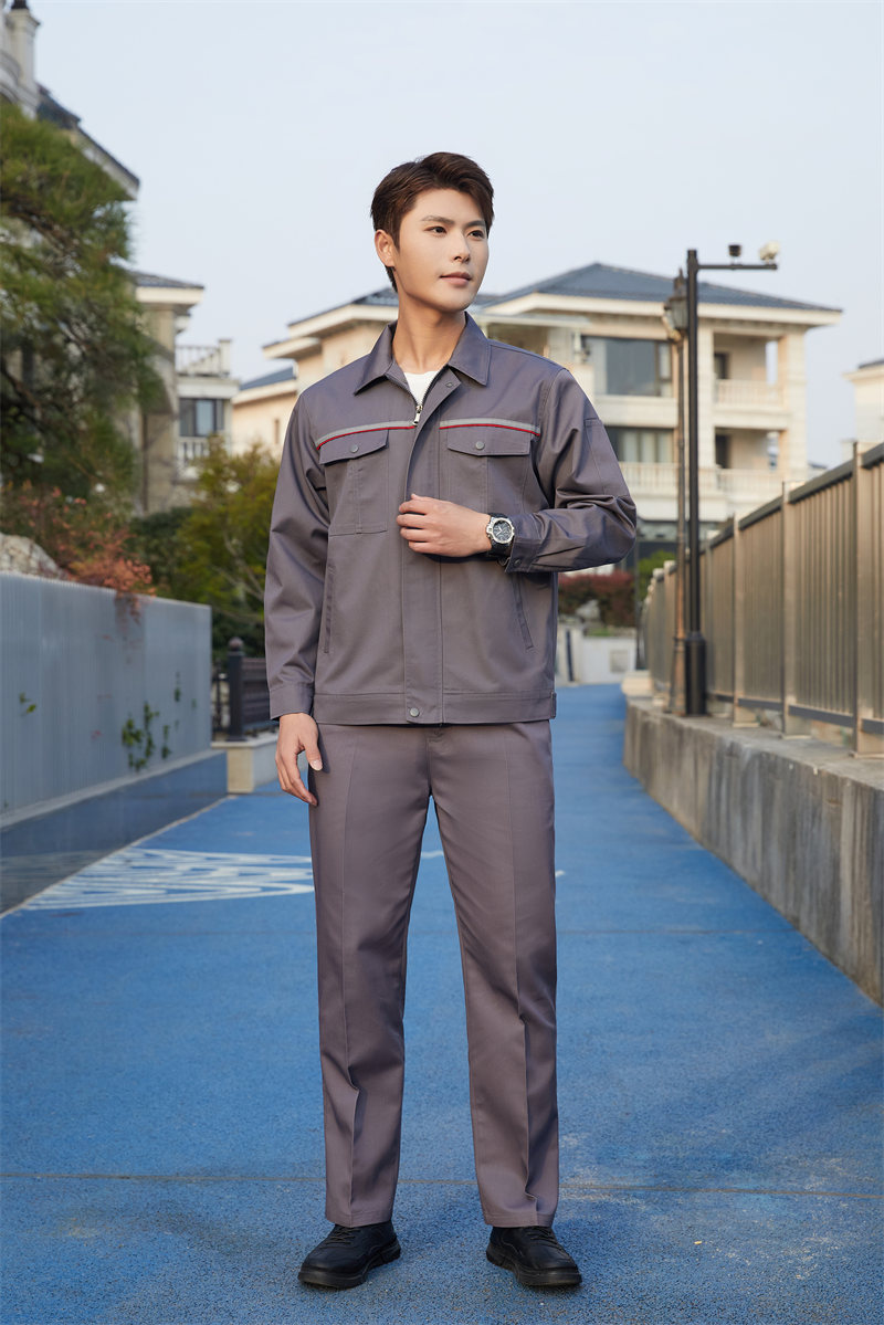 Polyester cotton thick yarn long sleeve work suit Z03-3522