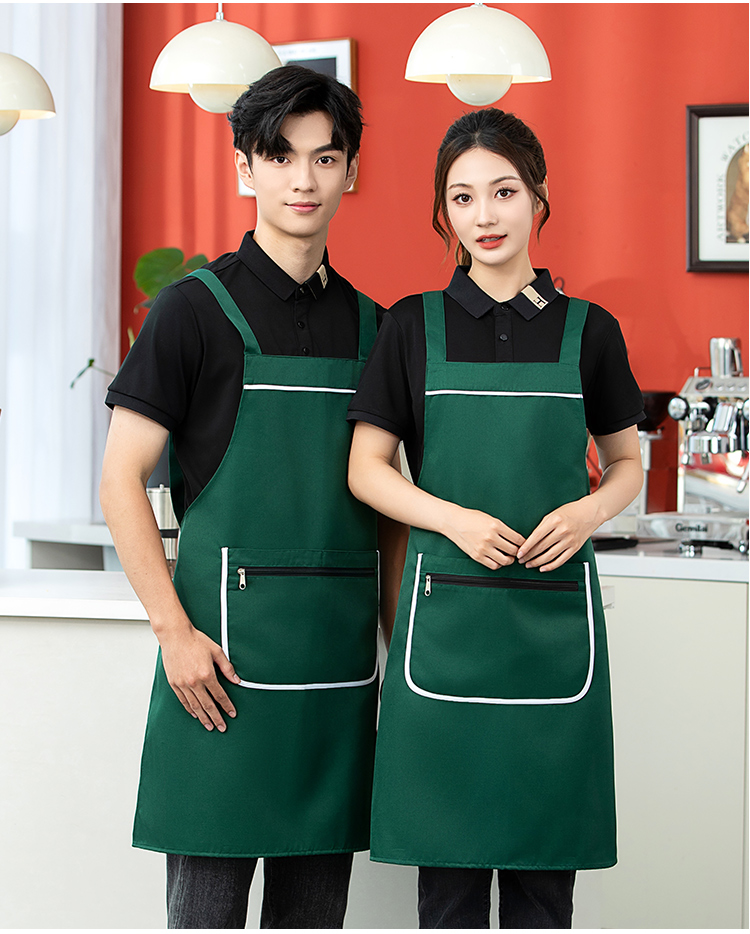 Workwear waterproof pocket zipper apron HD1-2408