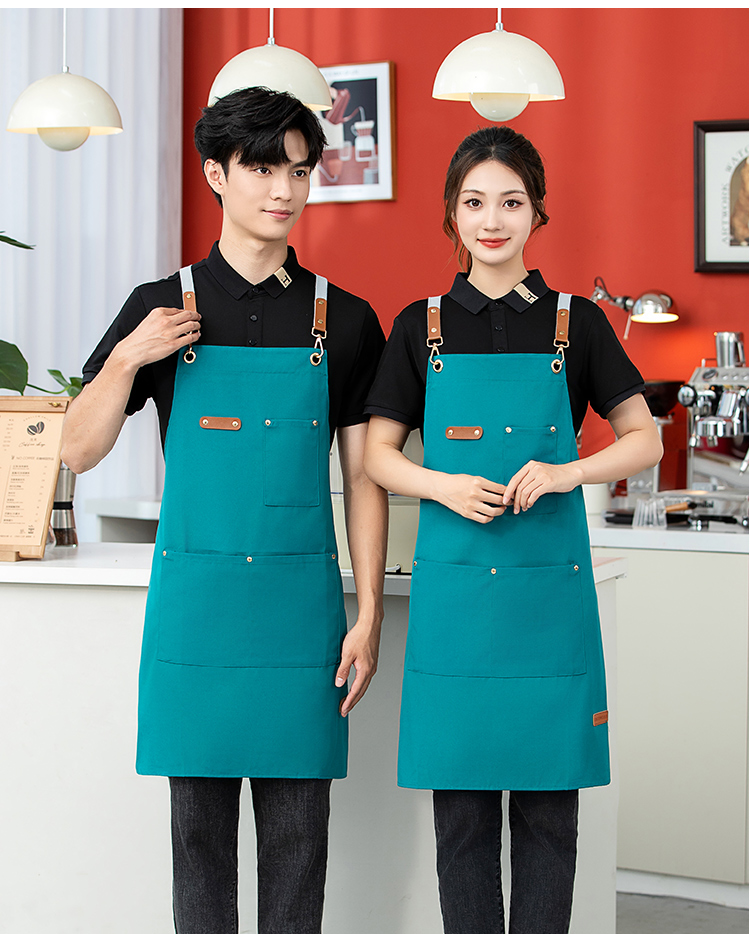 Canvas waterproof and stain-proof cross strap shoulder apron HD1-102