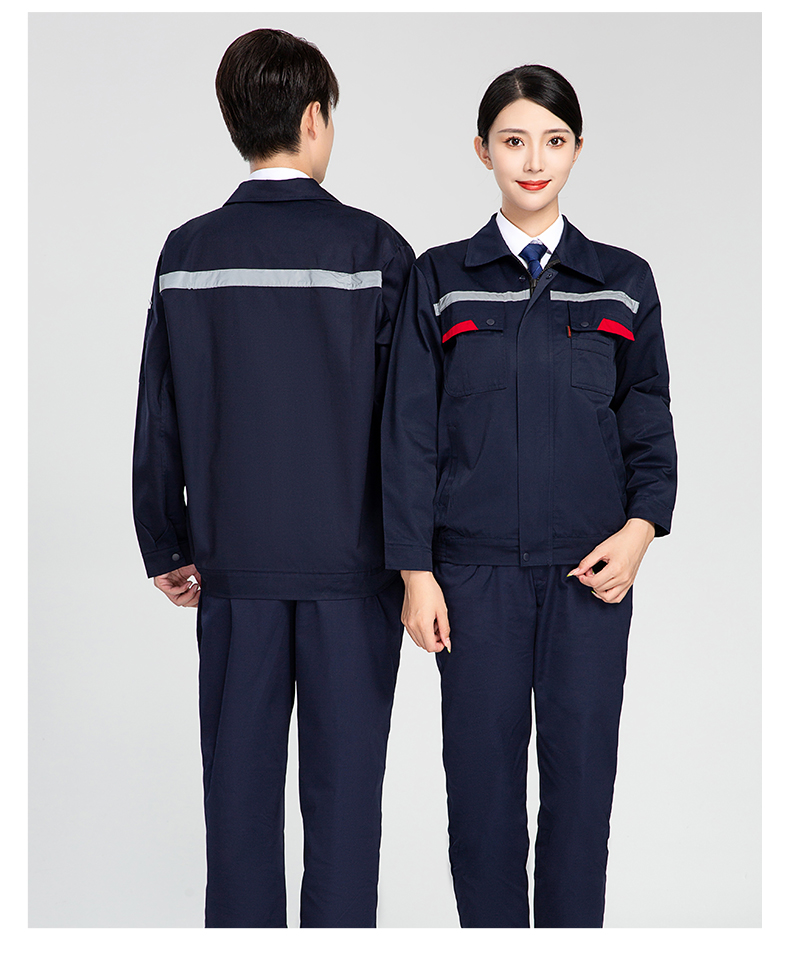 Anti-static single-layer long-sleeved work clothes suit H28-Y831 reflective strip