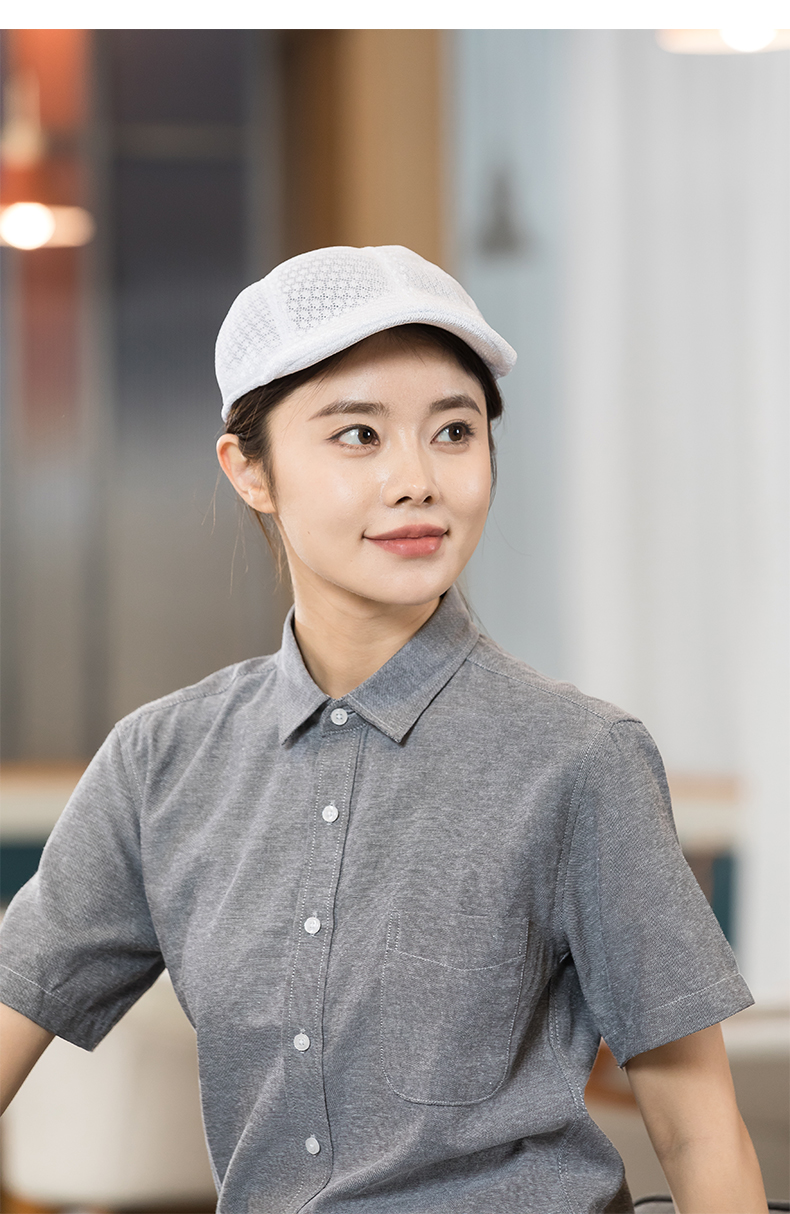 Fashionable simple solid color waiter mesh cap H01-521