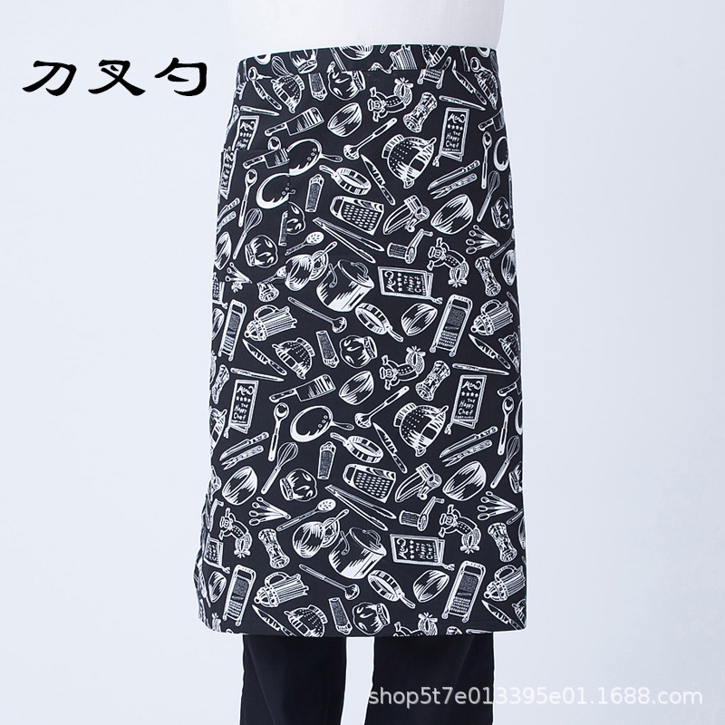 Chef work clothes half-length apron B05-half-length apron