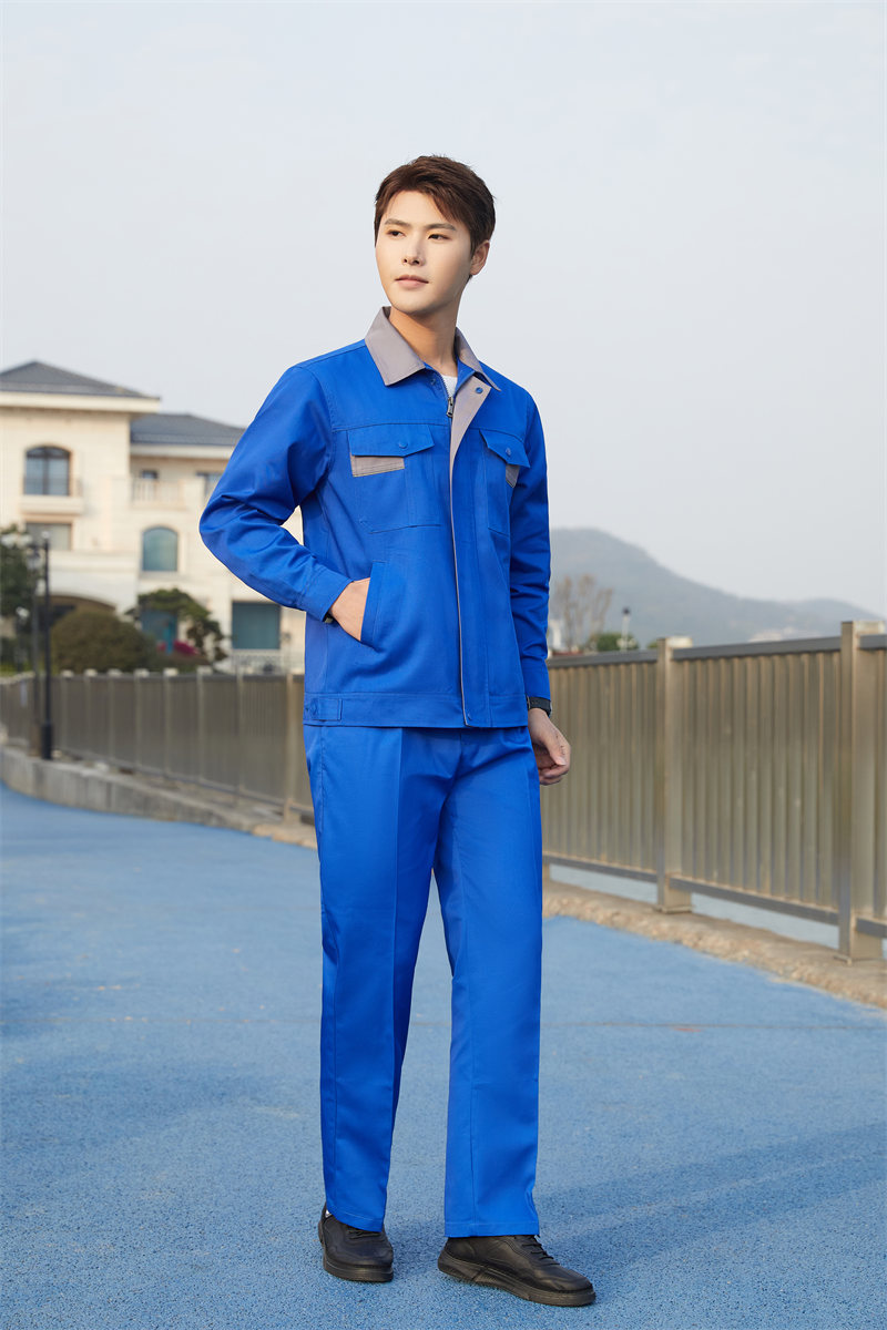 Polyester cotton thick yarn long sleeve work suit Z03-3503