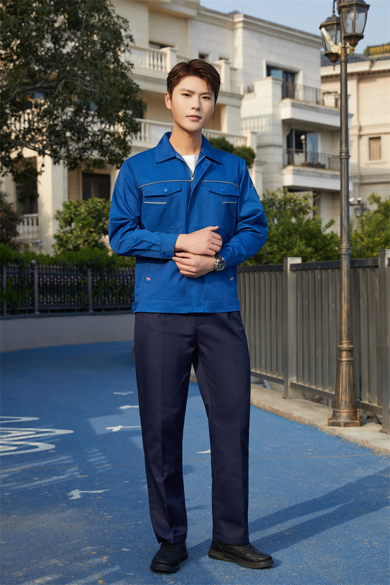 Fully covered polyester cotton thick yarn long sleeve work suit Z03-5503